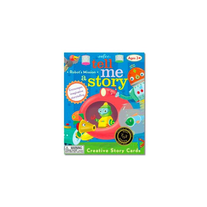 Eeboo Tell Me a Story Cards Eeboo Activity Toys Robot Mission at Little Earth Nest Eco Shop