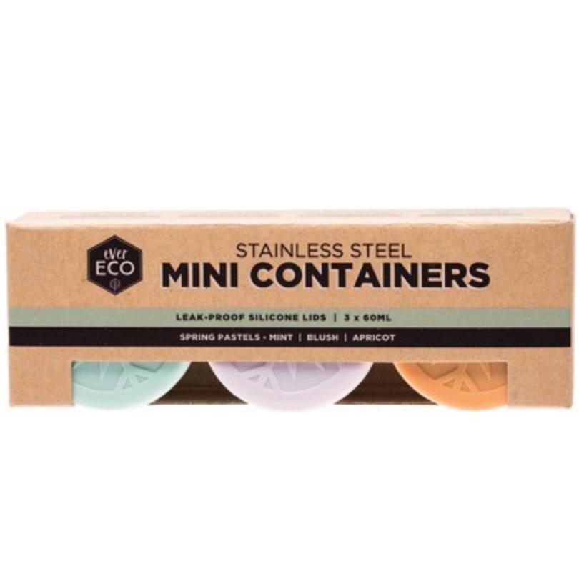 Ever Eco Stainless Steel Mini Containers Ever Eco Food Storage Containers Pastel at Little Earth Nest Eco Shop Geelong Online Store Australia