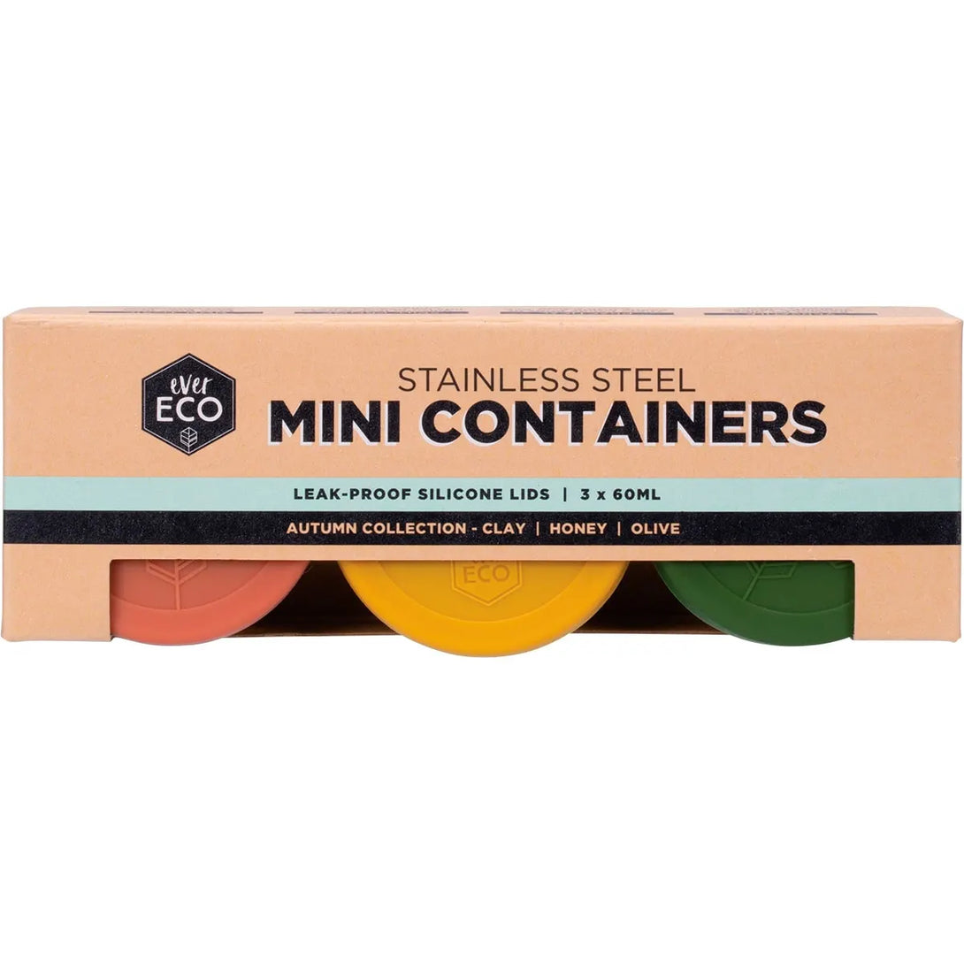 Ever Eco Stainless Steel Mini Containers Ever Eco Food Storage Containers Autumn at Little Earth Nest Eco Shop Geelong Online Store Australia