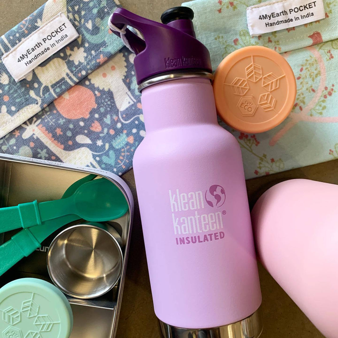 Klean Kanteen Kids Insulated Drink Bottle 12oz Klean Kanteen Water Bottles at Little Earth Nest Eco Shop Geelong Online Store Australia
