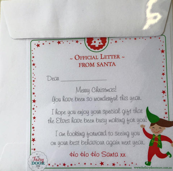 Fairy Door Letter From Santa The Fairy Door Store Pretend Play at Little Earth Nest Eco Shop