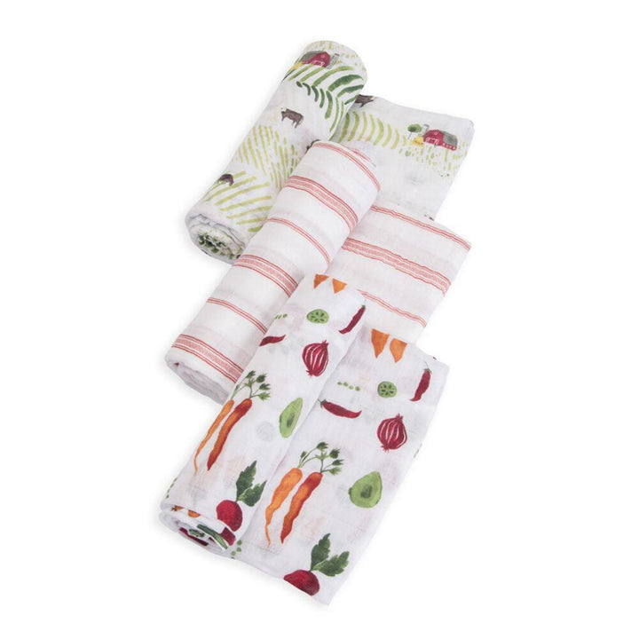Cotton Muslin Swaddles - 3 Pack Little Unicorn Bath and Body Farmers Market at Little Earth Nest Eco Shop