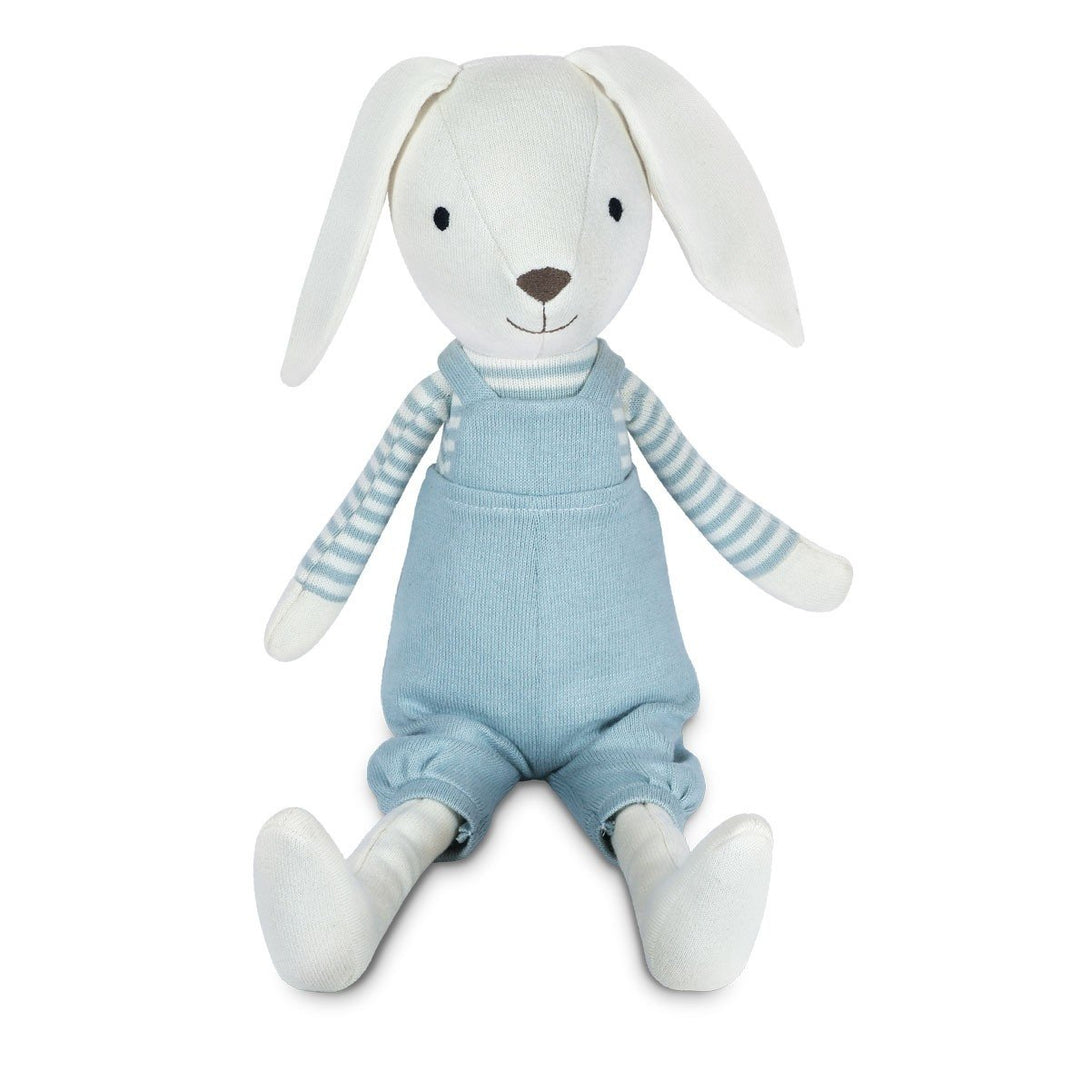 Apple Park Organic Cotton Knit Bunny Apple Park Organic Soft Toy Finn at Little Earth Nest Eco Shop Geelong Online Store Australia