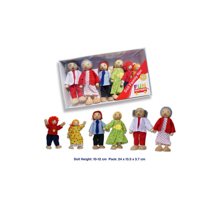 Fun Factory Wooden Doll Family Set Fun Factory Dolls, Playsets & Toy Figures at Little Earth Nest Eco Shop