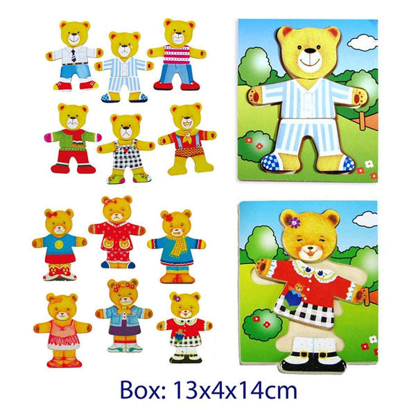 Bear Puzzle - Dress Up Teddy Fun Factory Puzzles at Little Earth Nest Eco Shop