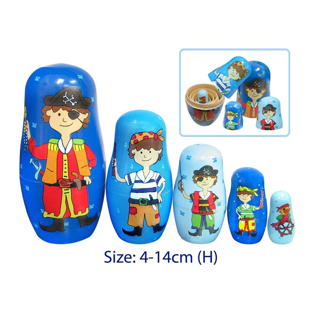 Fun Factory Wooden Nesting Dolls Fun Factory Activity Toys Pirate at Little Earth Nest Eco Shop Geelong Online Store Australia
