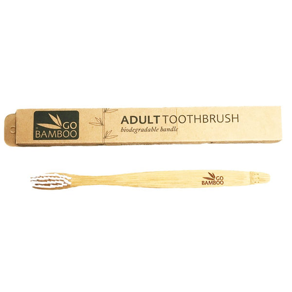 Go Bamboo The Environmental Toothbrush Go Bamboo Toothbrushes Adult at Little Earth Nest Eco Shop Go Bamboo Toothbrush - Ecofriendly Toothbrush Geelong Online Store Australia