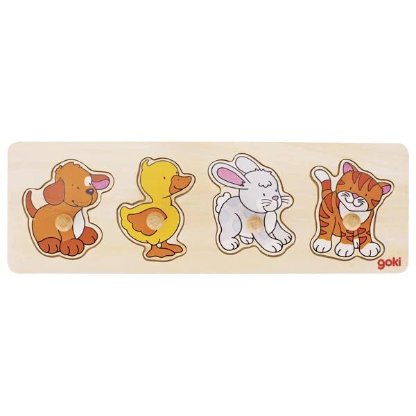 Goki Dog Cat Duck and Bunny Puzzle Little Earth Nest at Little Earth Nest Eco Shop Geelong Online Store Australia