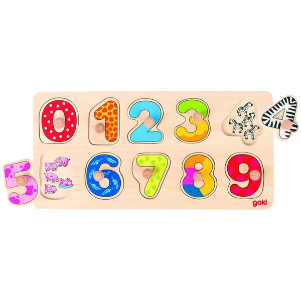 Goki Learn to Count Puzzle with Handles Goki General at Little Earth Nest Eco Shop Geelong Online Store Australia