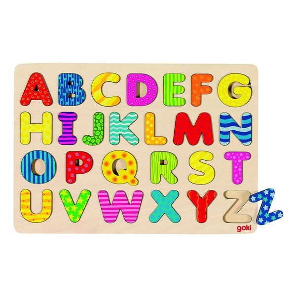 Goki Pattern Fun Alphabet Puzzle Goki Puzzles at Little Earth Nest Eco Shop