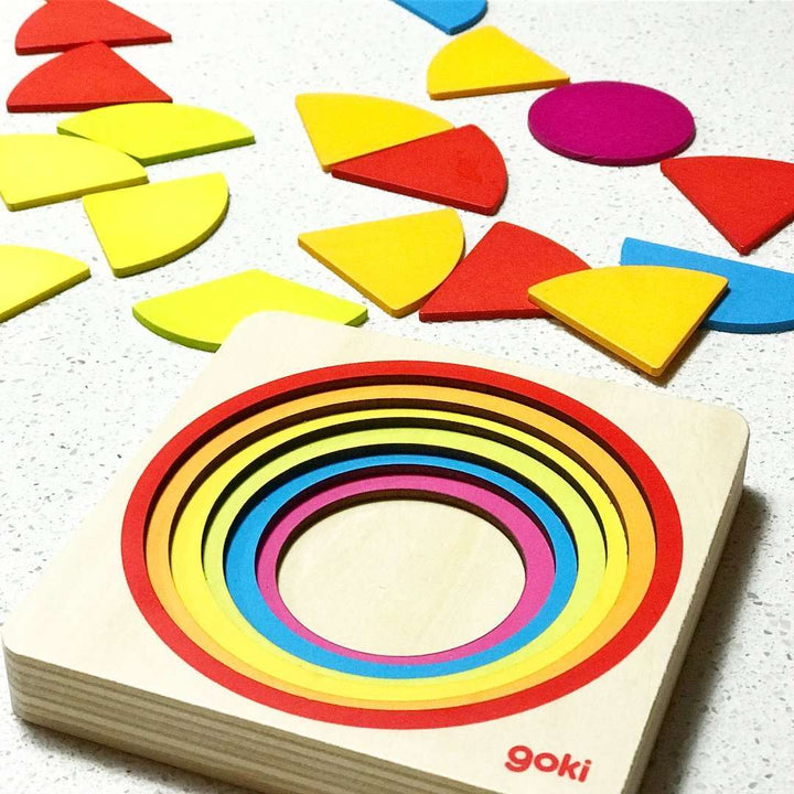 Goki Rainbow Circle Puzzle Little Earth Nest
