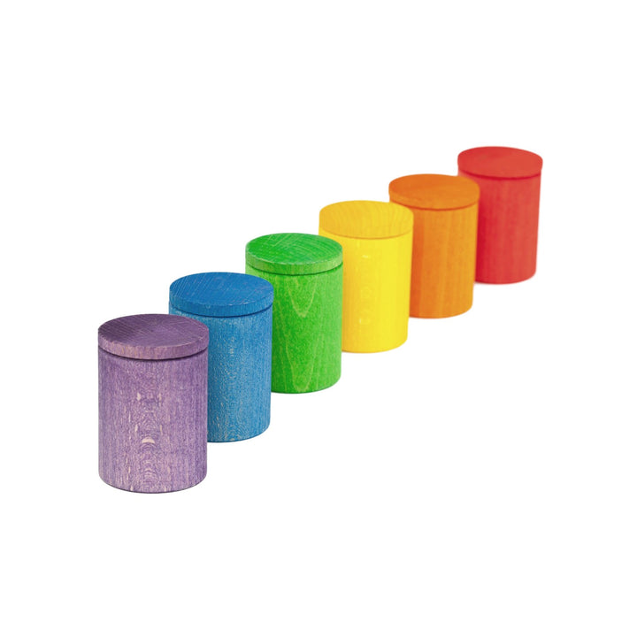 Grapat Rainbow Cups with Lids Set of 6 Grapat General at Little Earth Nest Eco Shop