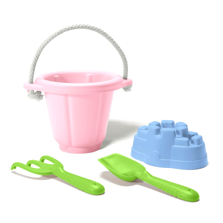 Green Toys Beach Set Green Toys Beach and Sand Toys Pink at Little Earth Nest Eco Shop