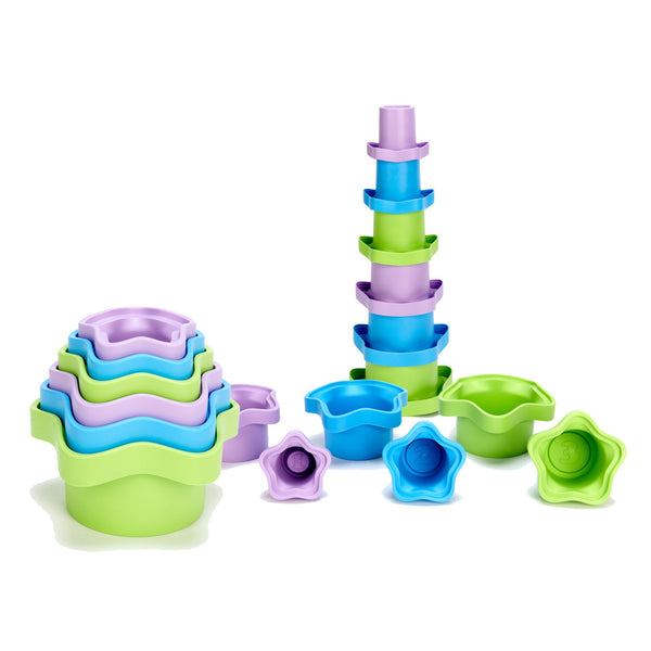 Green Toys Stacking Cups Green Toys Bath Toys at Little Earth Nest Eco Shop