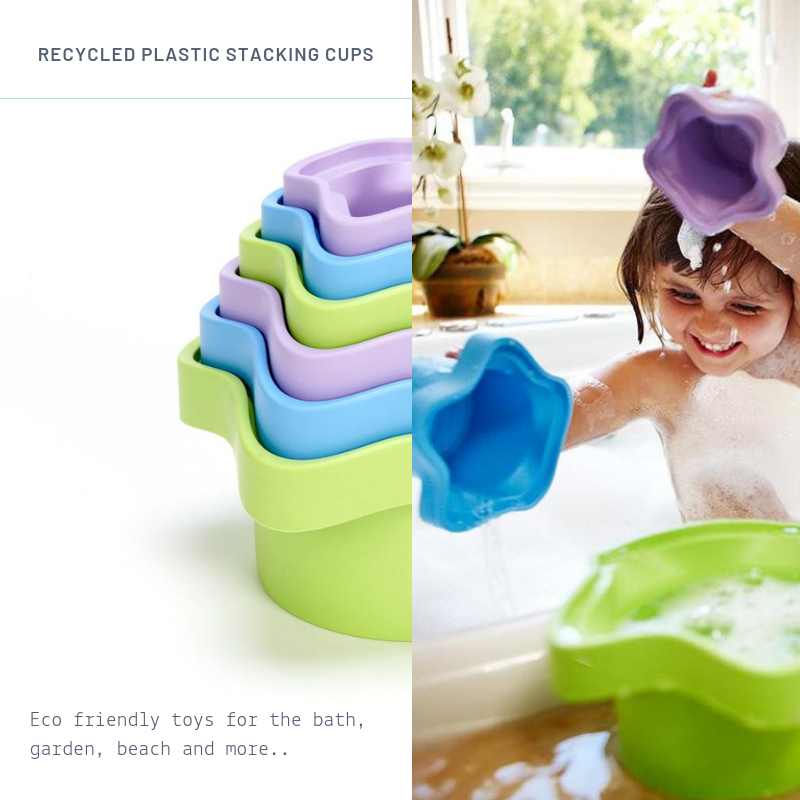 Green Toys Stacking Cups Green Toys Bath Toys at Little Earth Nest Eco Shop Geelong Online Store Australia