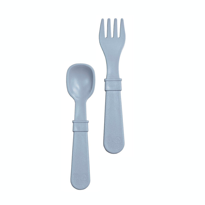 Replay Fork and Spoon Set Replay Lifestyle Grey at Little Earth Nest Eco Shop