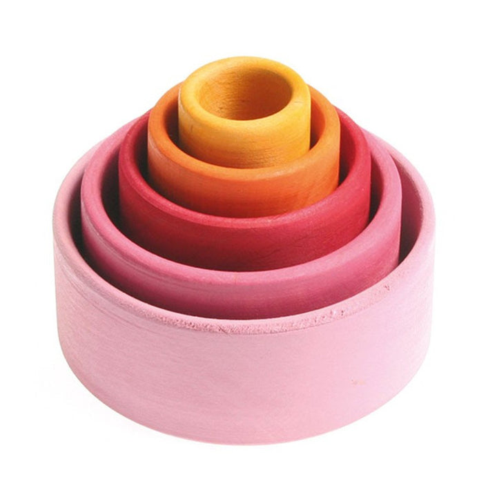 Grimm's Set of 5 Colourful Bowls Grimms Toys Lollipop at Little Earth Nest Eco Shop