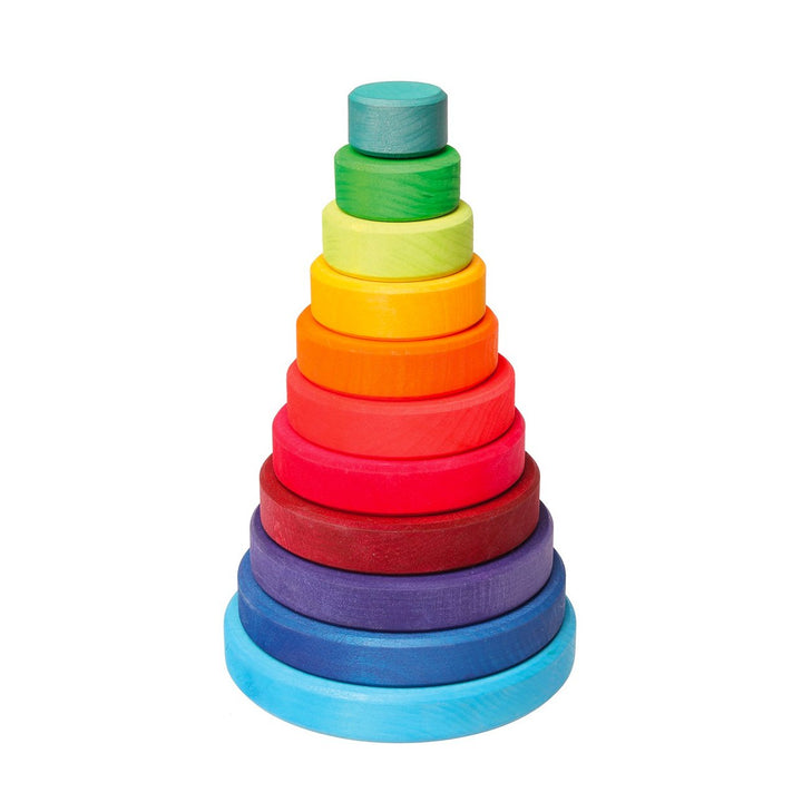 Grimms Rainbow Stacking Tower Grimms General at Little Earth Nest Eco Shop