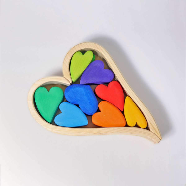 Grimms Rainbow Hearts Grimms Wooden Toys at Little Earth Nest Eco Shop