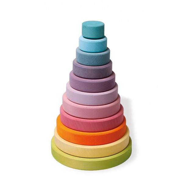 Grimms Pastel Stacking Tower Grimms Wooden Blocks at Little Earth Nest Eco Shop