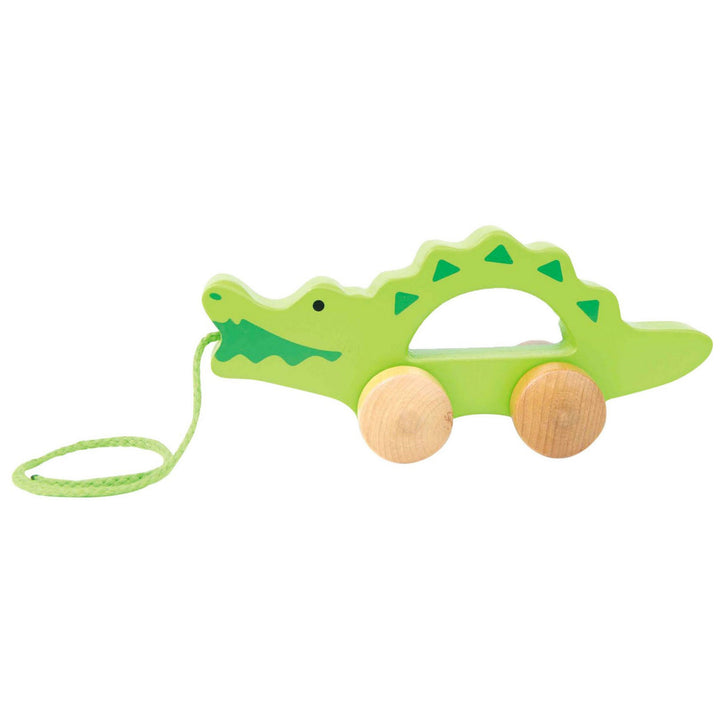 Hape Push and Pull Toy Hape Push and Pull Toys Crocodile at Little Earth Nest Eco Shop