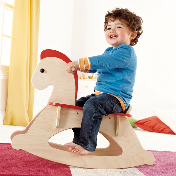 Hape Grow With Me Wooden Rocking Horse Hape Kids Riding Vehicles at Little Earth Nest Eco Shop