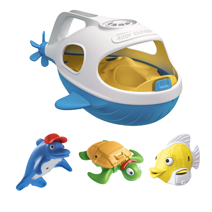 Happy Planet Toys Reef Express Bath Set Happy Planet Toys Bath Toys at Little Earth Nest Eco Shop