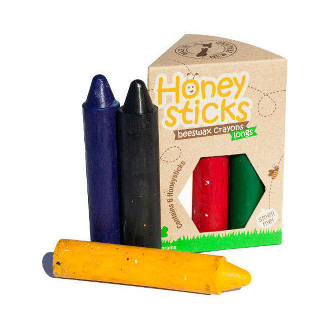Honeysticks Beeswax Crayons Set Honeysticks Crayons Long at Little Earth Nest Eco Shop Geelong Online Store Australia