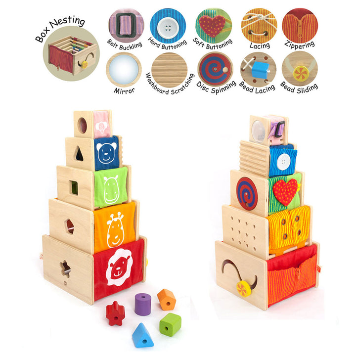 I'm Toy Wooden Activity Stacker Toy Im Toy Activity Toys at Little Earth Nest Eco Shop