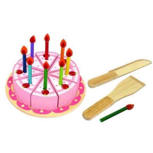 I'm Toy Wooden Party Cake Set Im Toy Pretend Play at Little Earth Nest Eco Shop