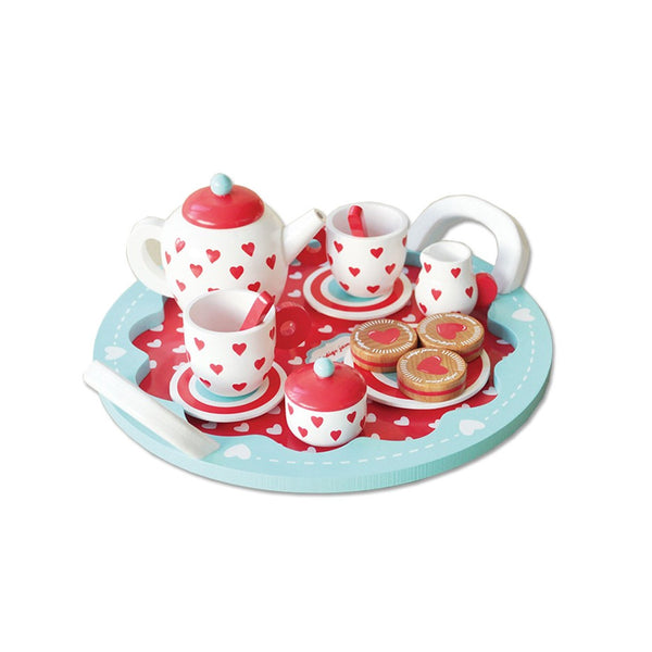 Indigo Jamm Hearts Tea Set Indigo Jamm Pretend Play at Little Earth Nest Eco Shop Geelong Online Store Australia