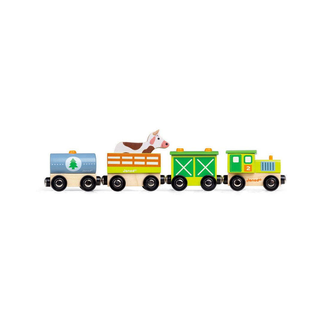 Janod Farm Train Janod Activity Toys at Little Earth Nest Eco Shop Geelong Online Store Australia