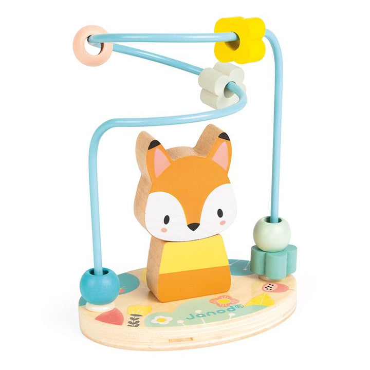Janod Wooden Fox Bead Maze Janod Wooden Toys at Little Earth Nest Eco Shop
