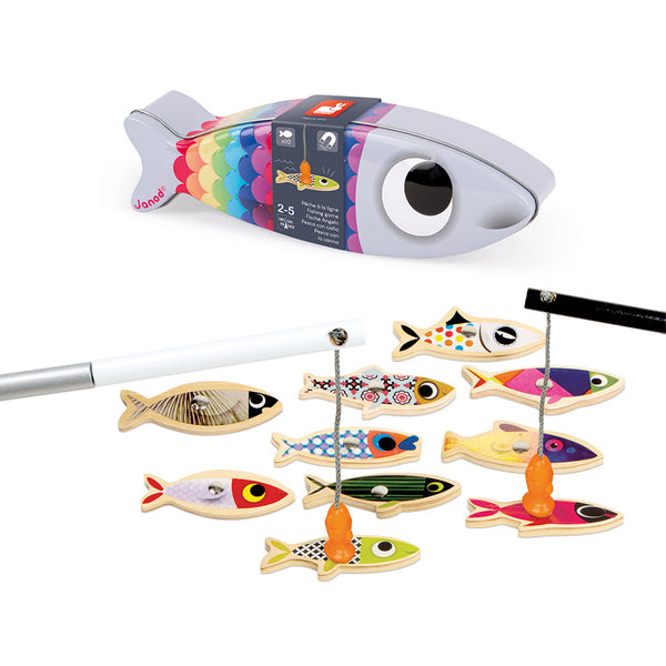 Janod Magnetic Sardine Fishing Set Janod Activity Toys at Little Earth Nest Eco Shop