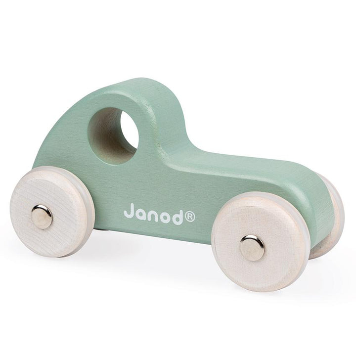 Janod Cocoon Wooden Toy Cars Janod Play Vehicles Green Truck at Little Earth Nest Eco Shop