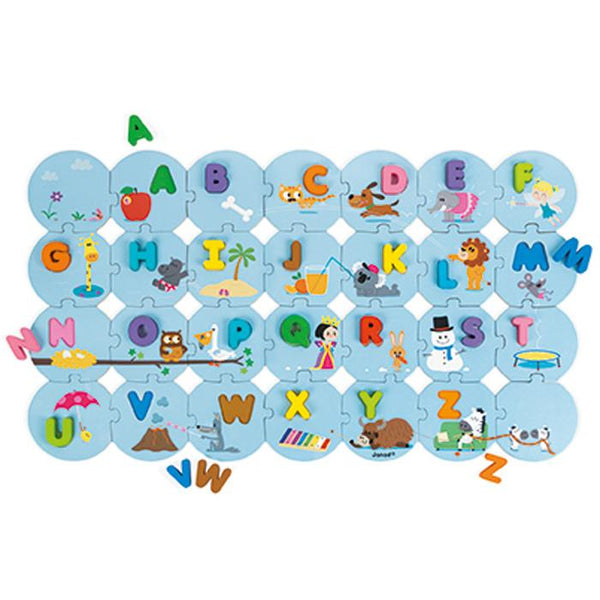 Janod Learn The Alphabet Puzzle Janod General at Little Earth Nest Eco Shop