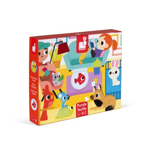 Janod Touch and Feel Puzzle Janod Puzzles Pets at Little Earth Nest Eco Shop