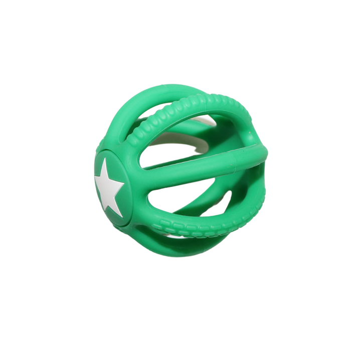 Jellystone Designs Silicone Fidget Ball Jellystone Designs Baby Activity Toys Green at Little Earth Nest Eco Shop