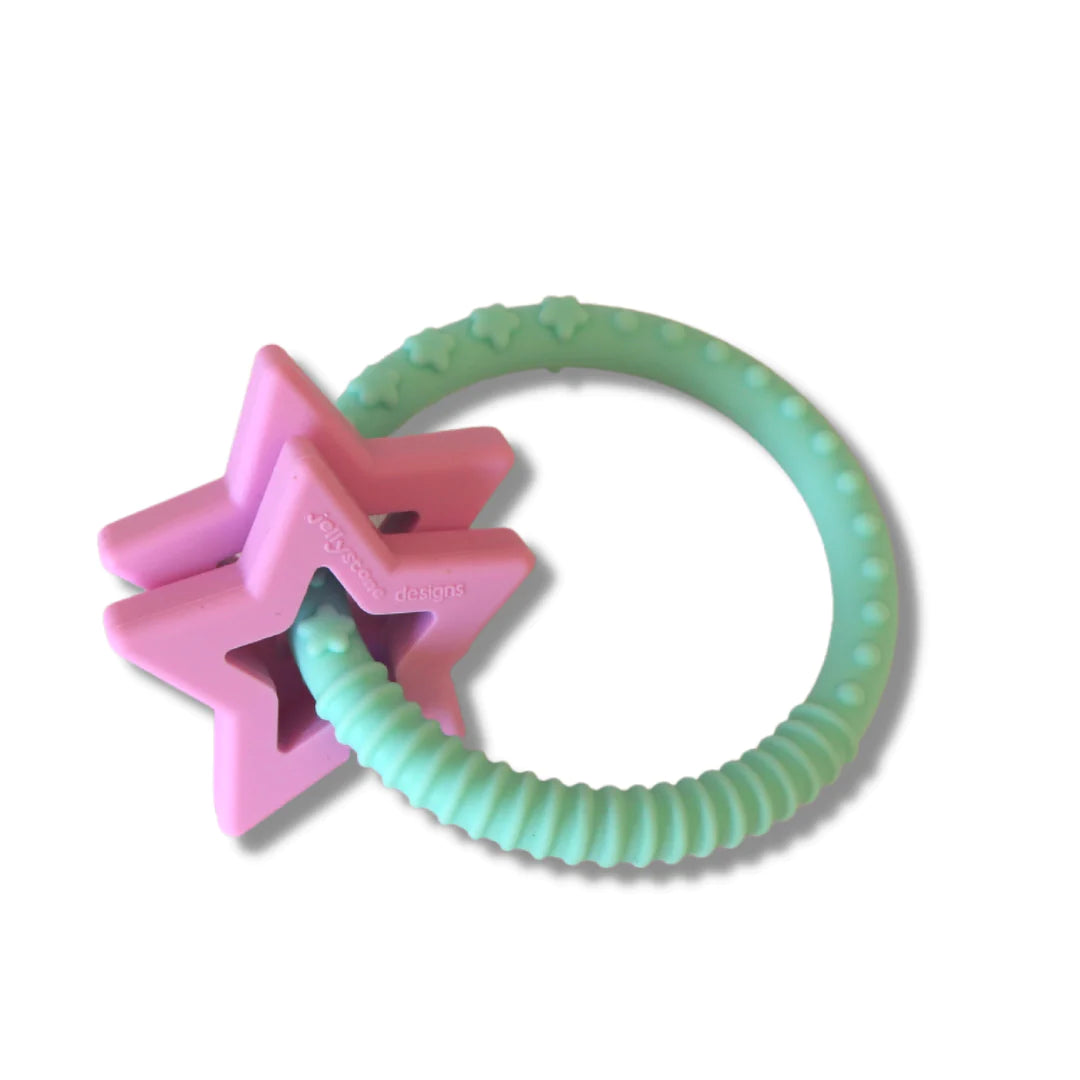 Jellystone Designs Star Teether Jellystone Designs Dummies and Teethers Soft Mint at Little Earth Nest Eco Shop Geelong Online Store Australia