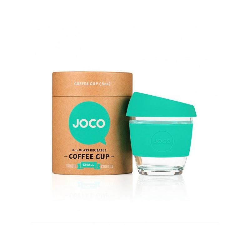 Joco Reusable Glass Cup 8oz Joco Coffee & Tea Cups Mint at Little Earth Nest Eco Shop Geelong Online Store Australia