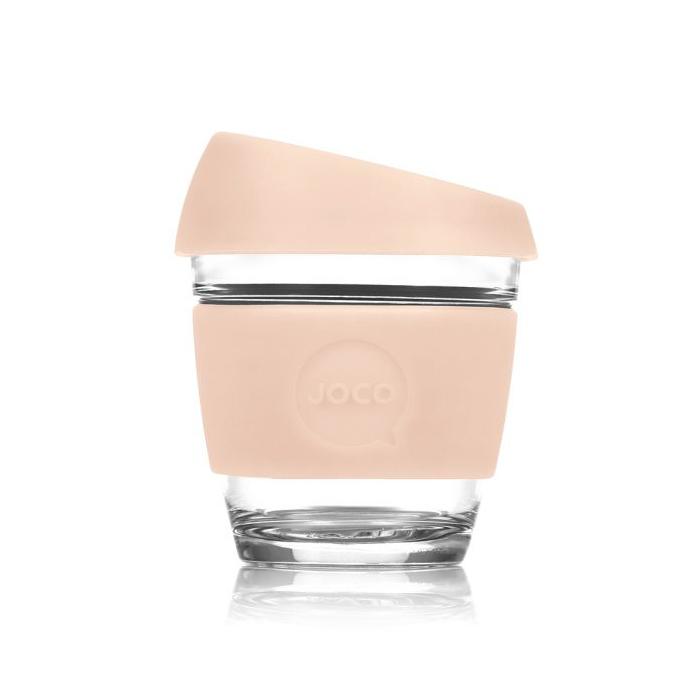 Joco Reusable Glass Cup 8oz Joco Coffee & Tea Cups Sandstone at Little Earth Nest Eco Shop Geelong Online Store Australia