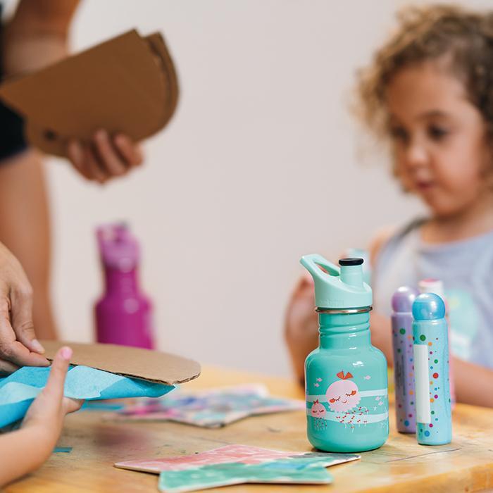 Klean Kanteen Kid Kanteen 355ml 12oz Stainless Steel Bottle Klean Kanteen Sippy Cups at Little Earth Nest Eco Shop Geelong Online Store Australia