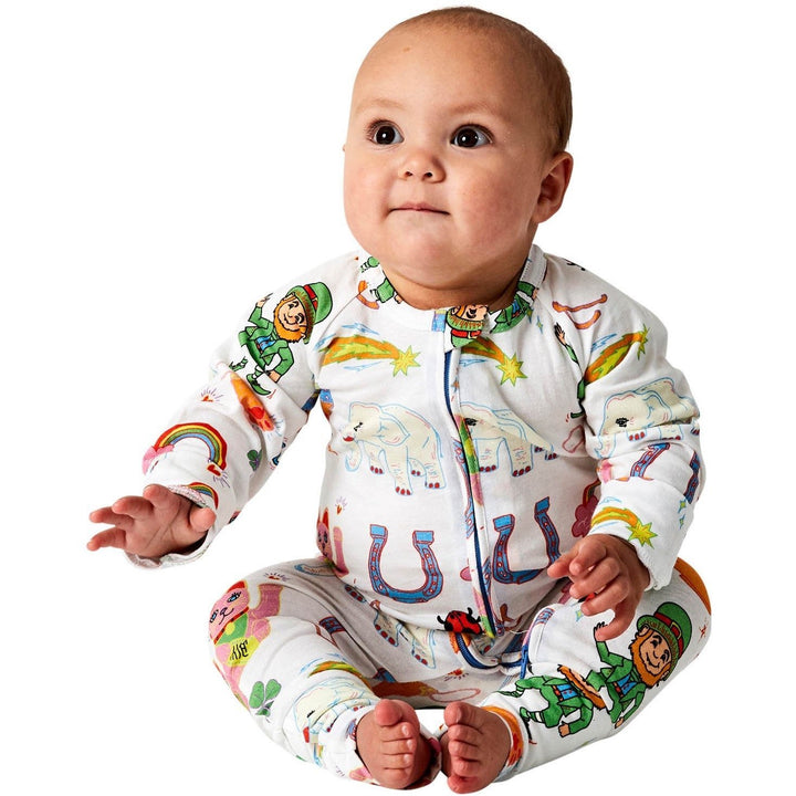 Kip and Co Organic Zip Romper Kip and Co Baby Clothing Lucky / 0-3 Months at Little Earth Nest Eco Shop