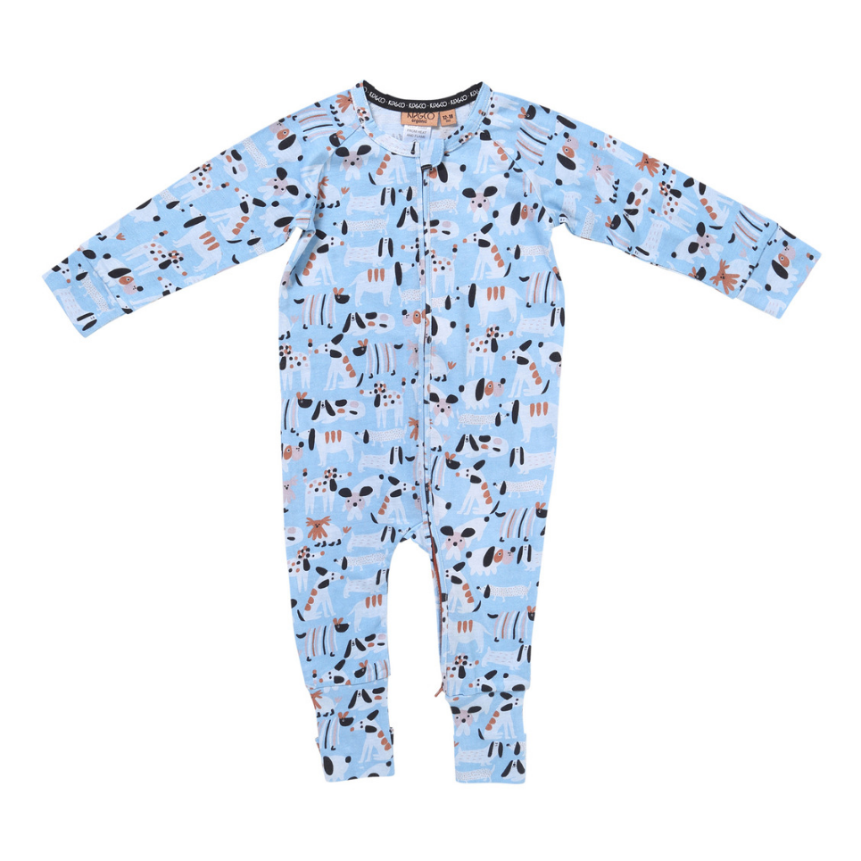 Kip and Co Organic Zip Romper Kip and Co Baby Clothing Sir Fred / 0-3 Months at Little Earth Nest Eco Shop Geelong Online Store Australia