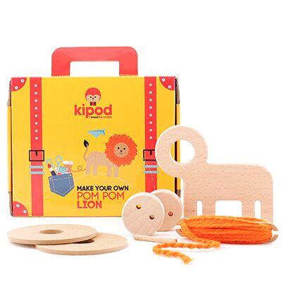 Kipod Pom Pom Lion Kipod Art and Craft Kits at Little Earth Nest Eco Shop