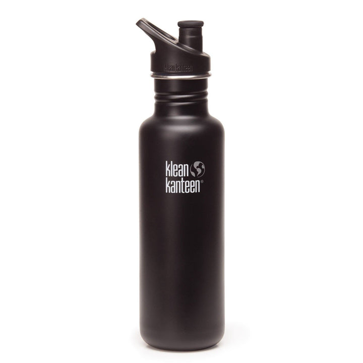 Klean Kanteen Stainless Steel Classic Water Bottle Klean Kanteen Water Bottles 800ml 27oz / Shale Black at Little Earth Nest Eco Shop