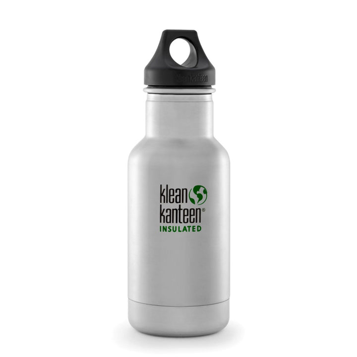 Klean Kanteen Stainless Steel Insulated Classic Water Bottle Klean Kanteen Water Bottles 355ml 12oz / Brushed Stainless at Little Earth Nest Eco Shop