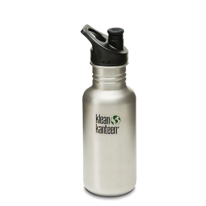 Klean Kanteen Stainless Steel Classic Water Bottle Klean Kanteen Water Bottles 532ml 18oz / Brushed Stainless at Little Earth Nest Eco Shop