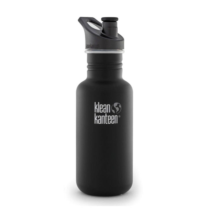 Klean Kanteen Stainless Steel Classic Water Bottle Klean Kanteen Water Bottles 532ml 18oz / Shale Black at Little Earth Nest Eco Shop