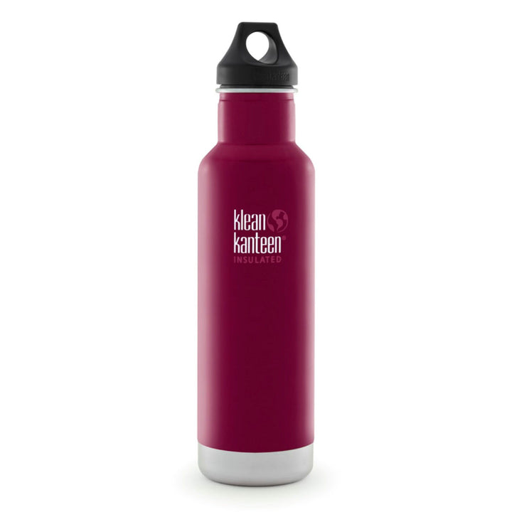 Klean Kanteen Stainless Steel Insulated Classic Water Bottle Klean Kanteen Water Bottles 592ml 20oz / Beetroot at Little Earth Nest Eco Shop